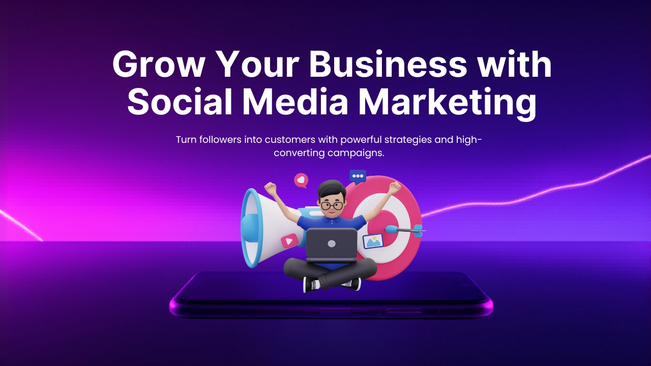 digital marketing youtube thumbnail with smartphone