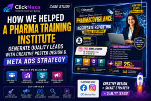 How We Helped a Pharma Training Institute Generate Quality Leads with Creative Poster Design & Meta Ads Strategy