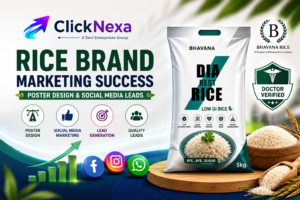 Bhavana Dia Best Rice Grow with Creative Poster Design & Social Media Lead Generation